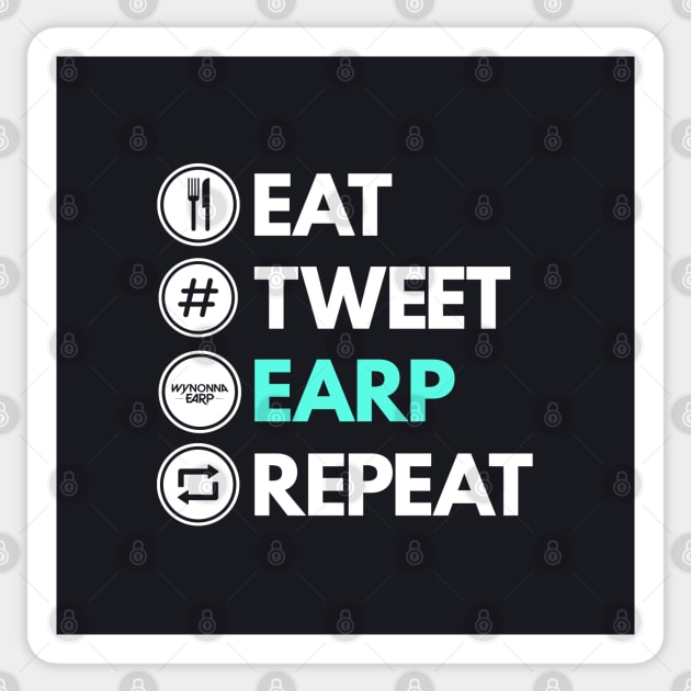 Eat Tweet Earp Repeat - Wynonna Earp Sticker by viking_elf